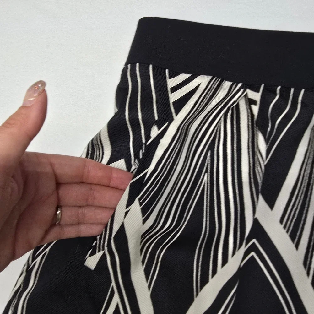 Worthington Womens‎ Sz 16 Geometric Floral Mandala A-Line Skirt Pockets Artsy